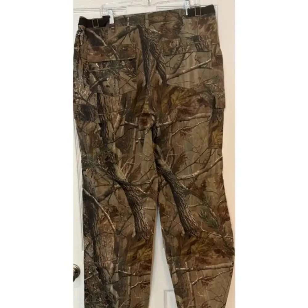 Realtree AP Camouflage Pants Mens XL Cargo Pocket Hunting Adjustable Waist‎